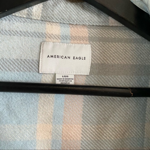 Lightweight Pastel Plaid Flannel Like New - Picture 2 of 3